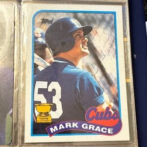 1989 Topps Mark Grace #465 All-Star rookie